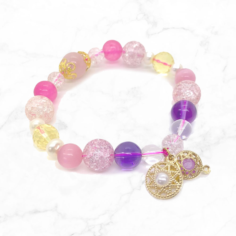 ローズクォーツ・アメジスト ブレスレット　パワーストーンアクセサリーとホワイトセージのセレクトショップ【LIANA】リアナ通販